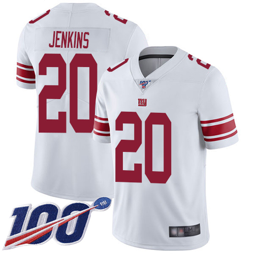 Men New York Giants 20 Janoris Jenkins White Vapor Untouchable Limited Player 100th Season Football NFL Jersey